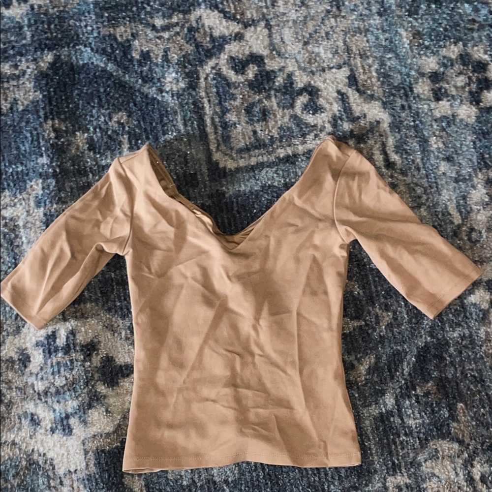 H&M Tan Long Sleeve Women's Top